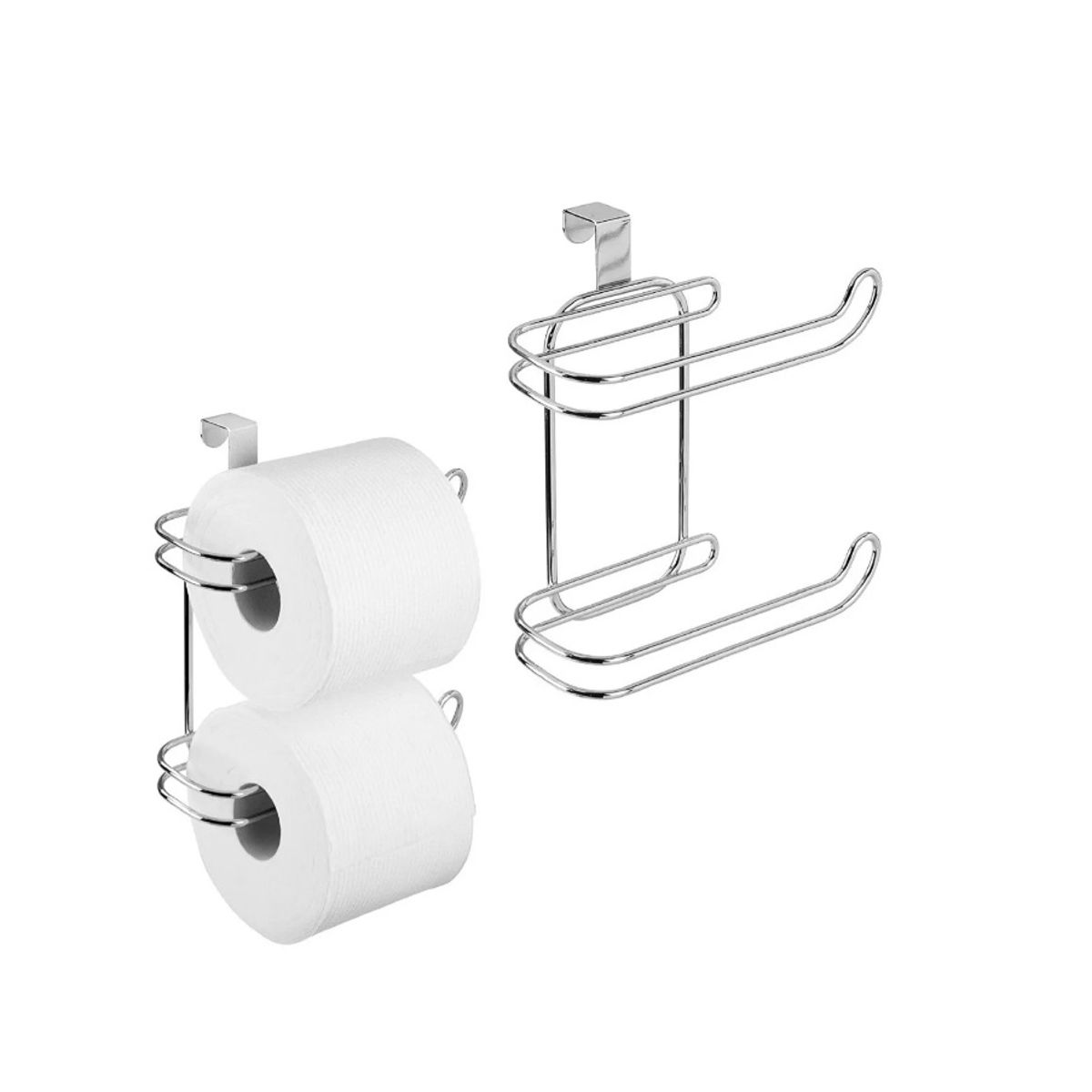 GENERICO - Porta Confort Baño Dos Rollos Sos Acero Inox Para Estanque