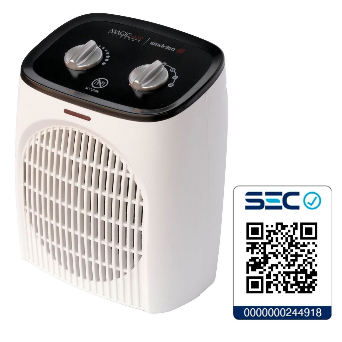 SINDELEN - Termoventilador Sindelen Tc-2100v Calefactor Electrico 25m2 Apto Baños