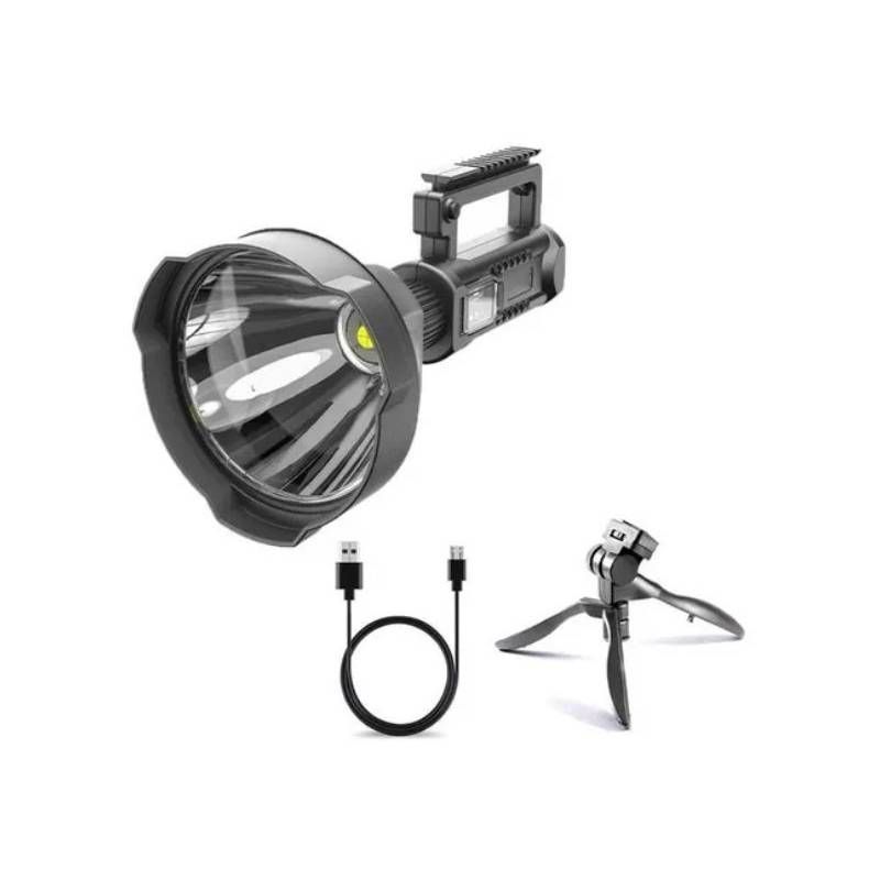 GENERICO - Linterna Recargable Luz Blanca Led  Soporte Montable