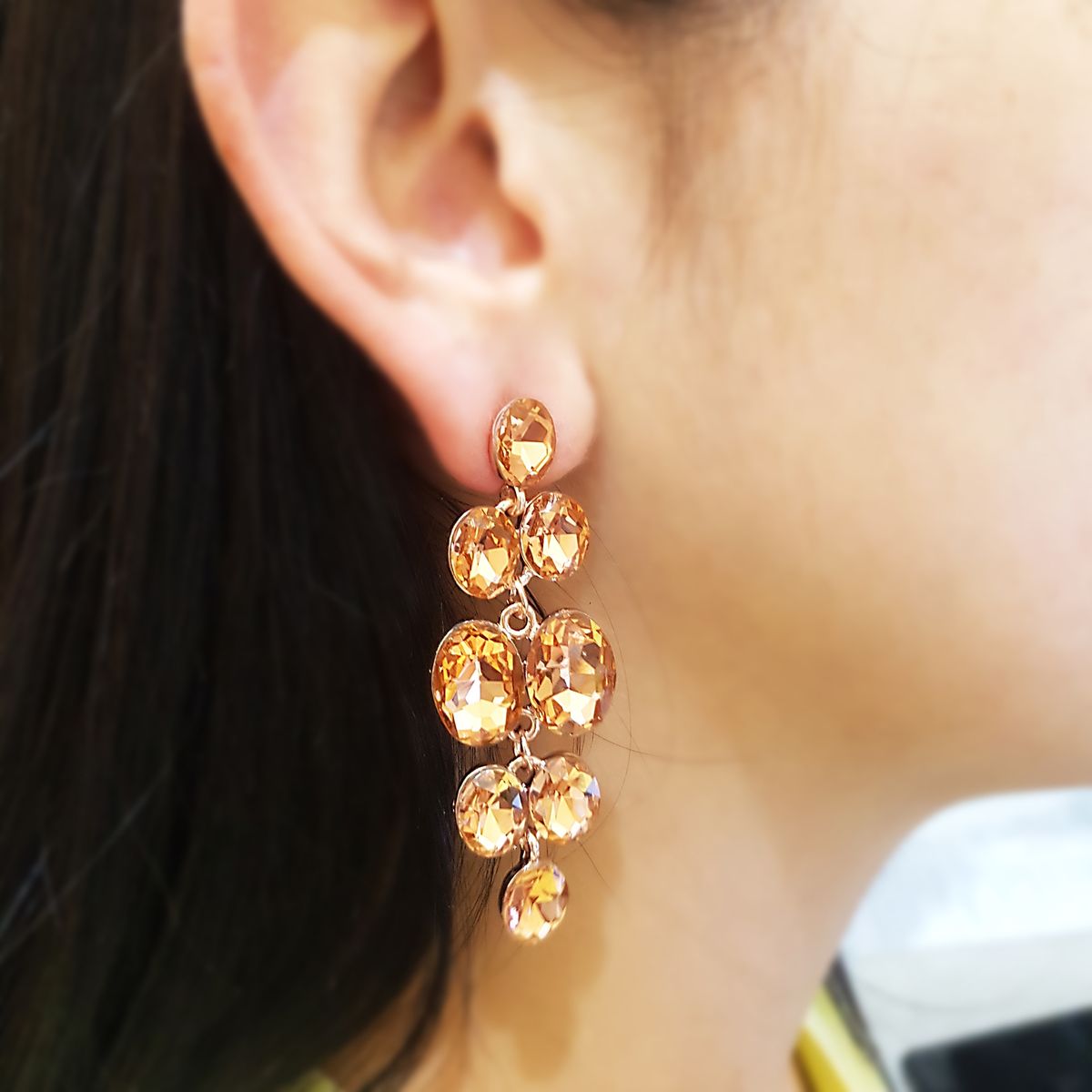 GENERICO - Aros De Fiesta En Fantasía Con Cristales Uva