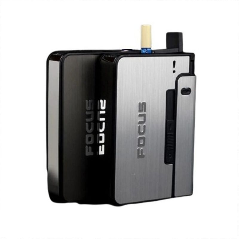 GENERICO - Cigarrera Automática Focus Con Porta Encendedor para 10 unidades.…