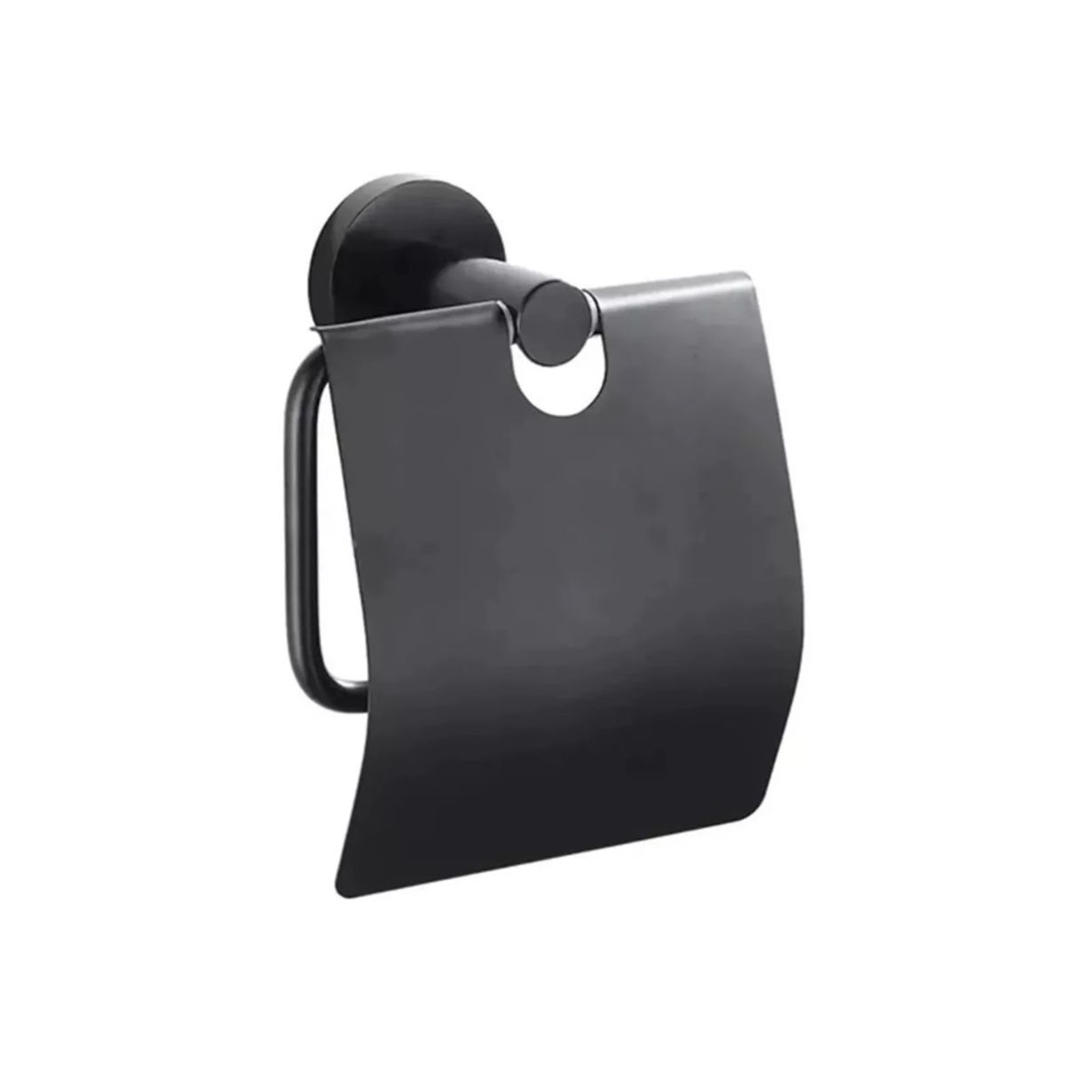 GENERICO - Porta Confort Papel Higiénico Aluminio Negro