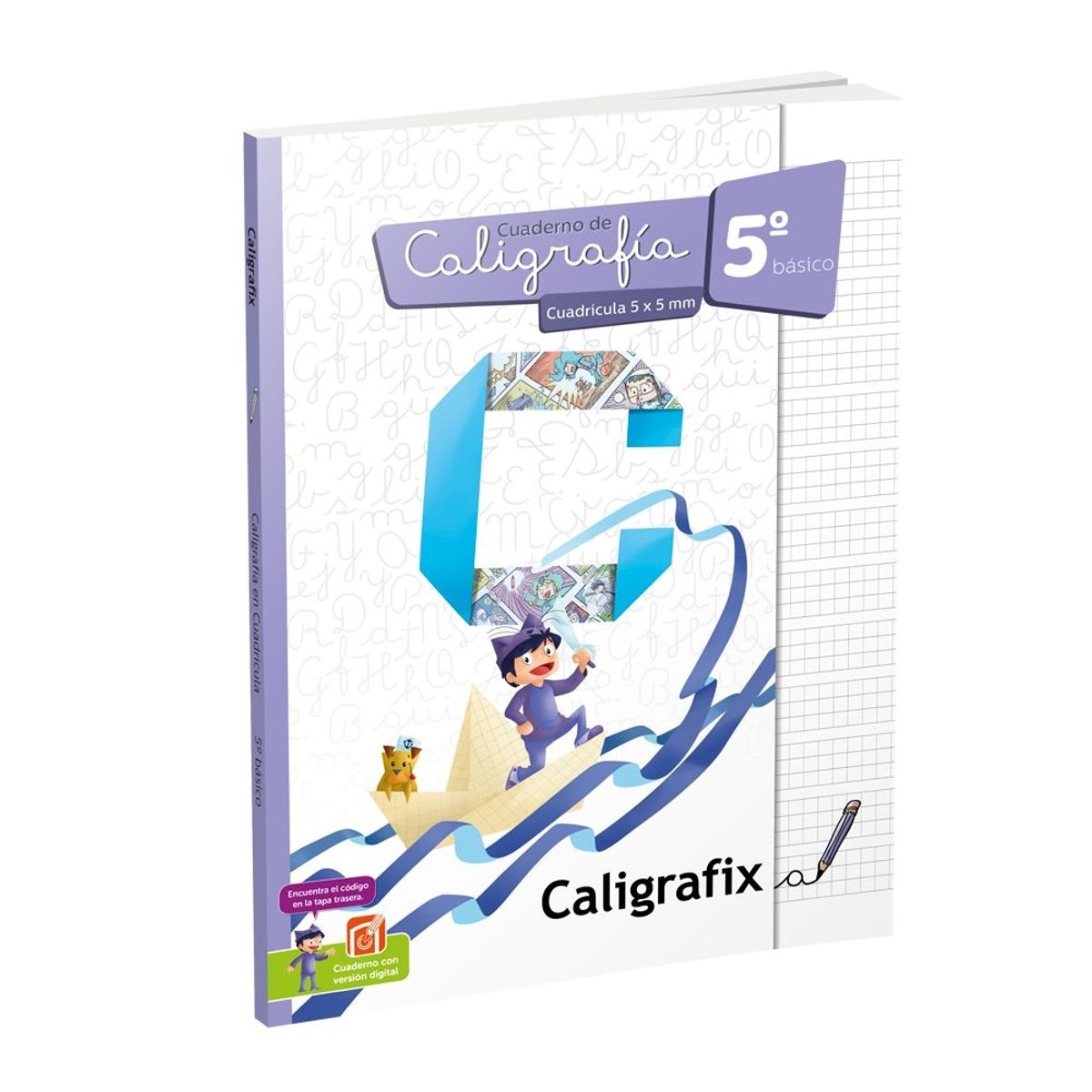 CALIGRAFIX - Caligrafix Cuaderno Caligrafia 5° Basico Cuadricula Edicion Actualizada