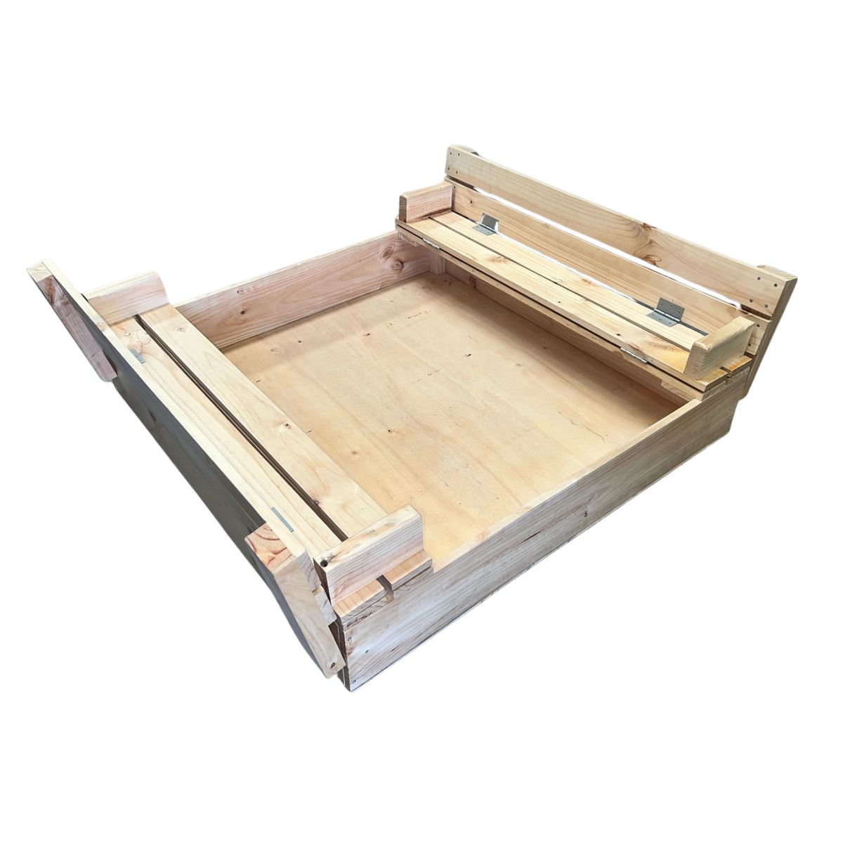 VADELL - Arenero de madera para niños 120 cm x 120 cm x 20 cm