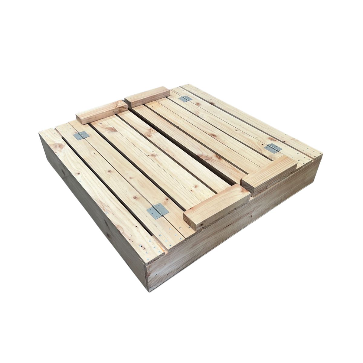 VADELL - Arenero de madera para niños 120 cm x 120 cm x 20 cm