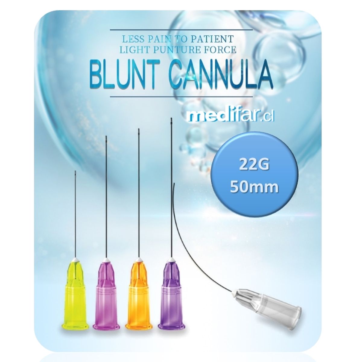 GENERICO - Cánula Hipodérmica 22G* 50MM * 10 Unidades…