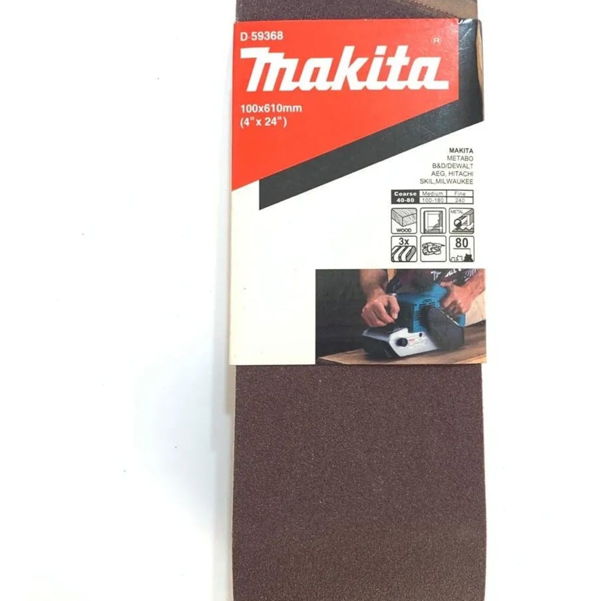 MAKITA - Lijas Banda (3un) 4x24'' 610x100mm Grano 80 Makita D-59368