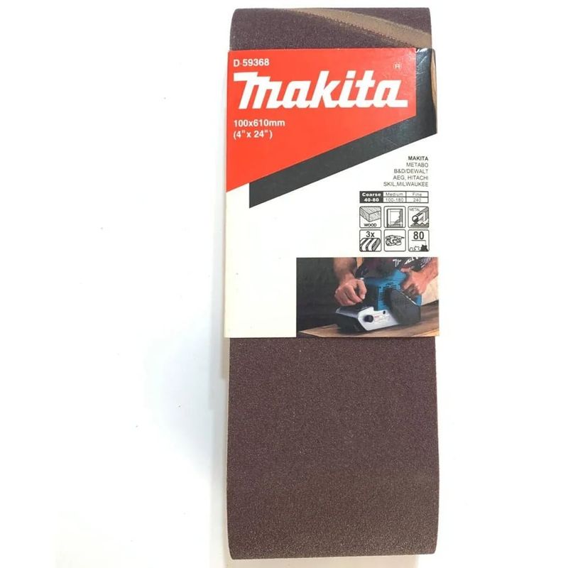 MAKITA - Lijas Banda (3un) 4x24'' 610x100mm Grano 80 Makita D-59368