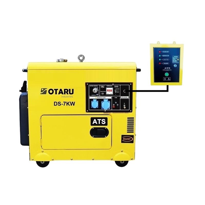 OTARU INDUSTRIES - Generador Diesel 7kw Silencioso Monofásico Con ATS Otaru