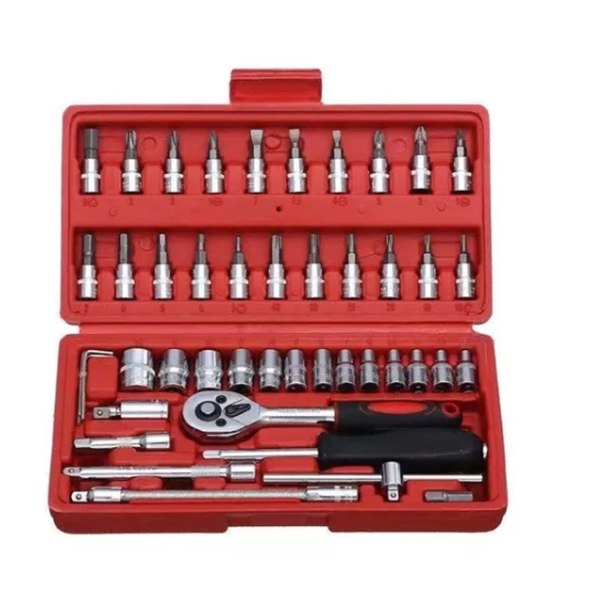 ESHOPANGIE - Pack 2 Juego Caja Set Dados Chicharra Herramientas 46 Piezas