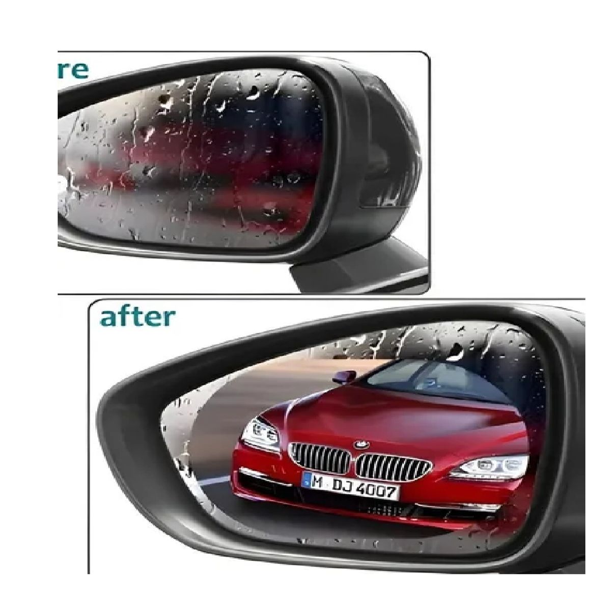 GENERICO - 6 Lamina Antiempañante Anti Agua Espejo Retrovisor