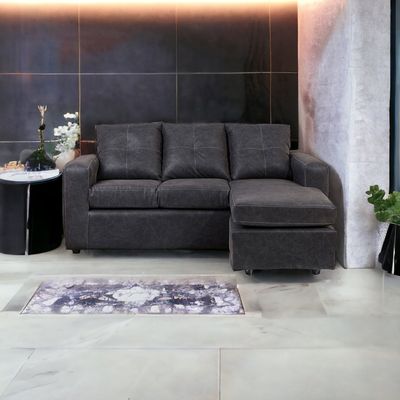 Imagen 2 del producto Seccional Emilia Cuero Auris Negro