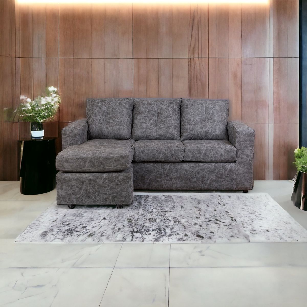 MUEBLES AMERICA - Seccional Emilia Cuero  Auris  Gris