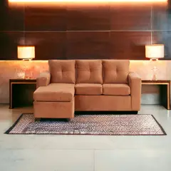 MUEBLES AMERICA - Seccional Emilia Tela Felpa Tostado