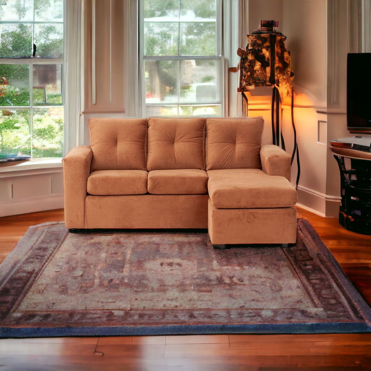 MUEBLES AMERICA - Seccional Emilia  Tela Felpa Tostado