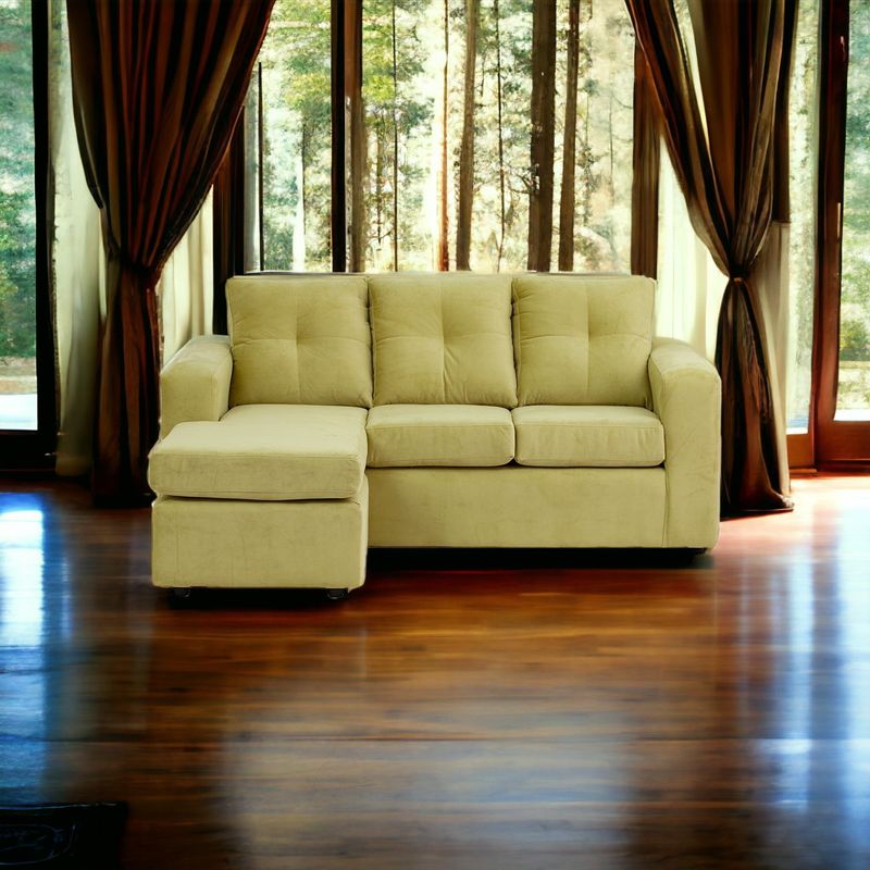 MUEBLES AMERICA - Seccional Emilia  Tela Felpa Pistacho