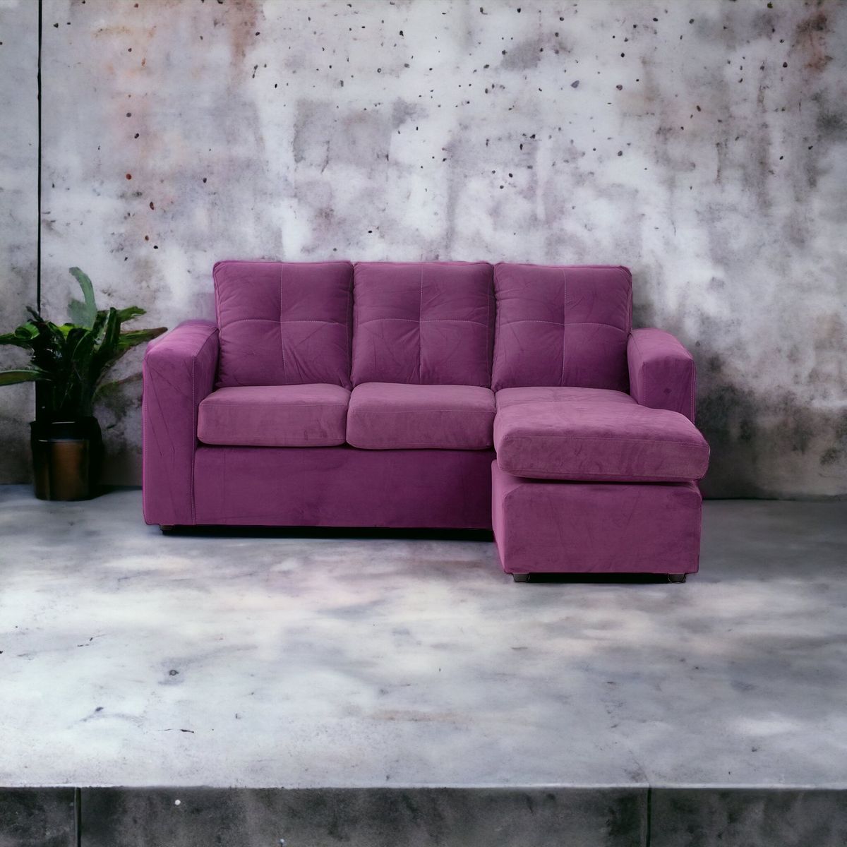 MUEBLES AMERICA - Seccional Emilia Tela Felpa Lila