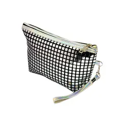 MISSI BEAUTY - Cosmetiquero Cuadros Victoria Plateado A