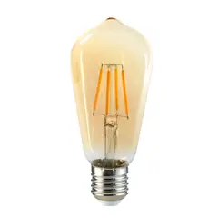 MEGABRIGHT - Ampolleta LED ST58 Yellow Glass E27 6W Vintage