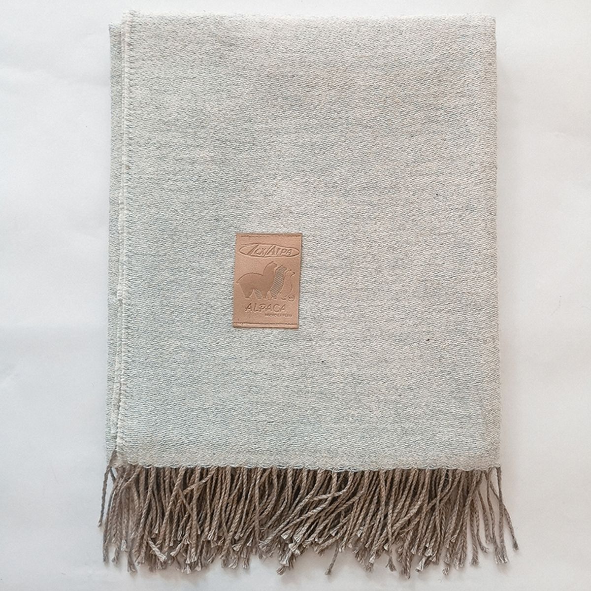 ANANAY - Manta Tejida Alpaca Gris Clara Ananay Home