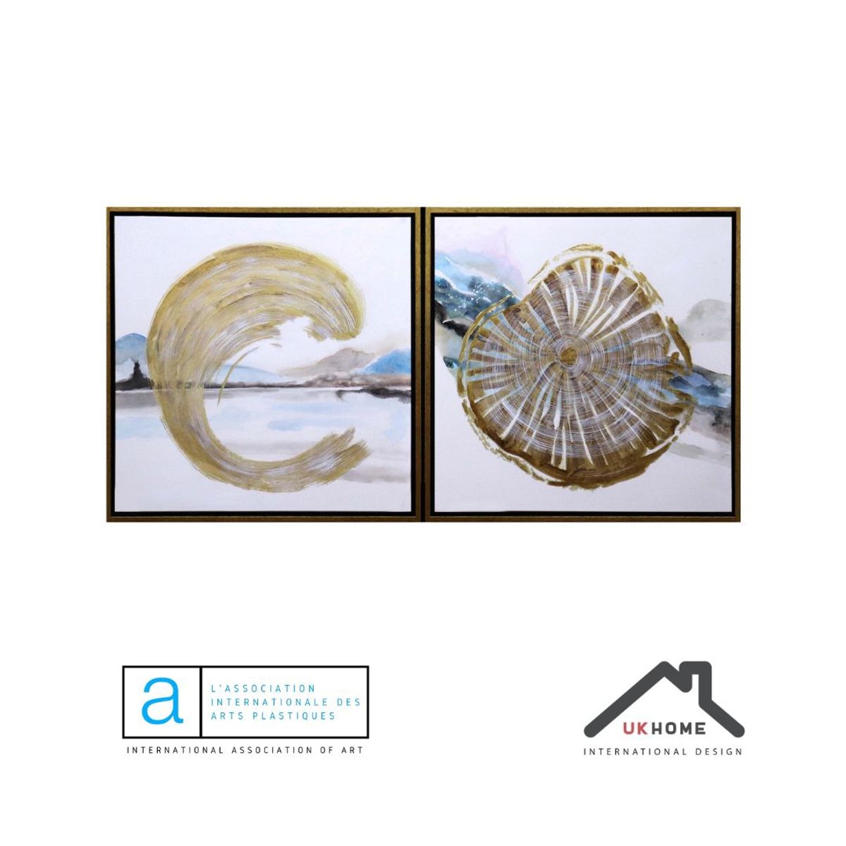 UKPRAM - CUADRO OLEO GROUP113 80x80CM 2 CUADROS