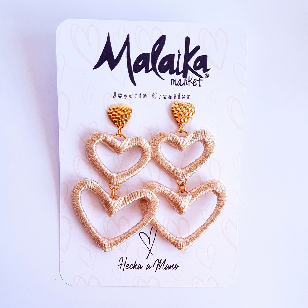 MALAIKA MARKET - AROS PENDIENTES MUJER CORAZON COLGANTE - VISCOSA  CON ACERO QUIRÚRGICO