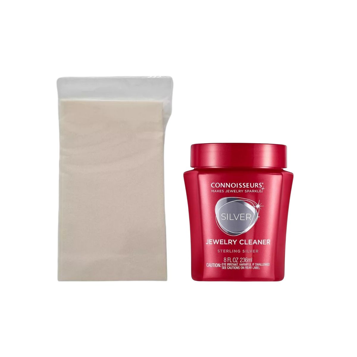 GENERICO - Pack De Paño Y Liquido Limpiador Pulidor Para Joyas Plata