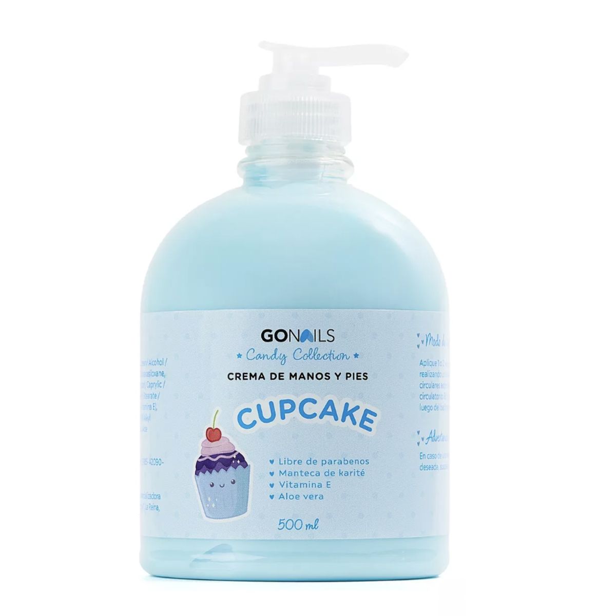 GO NAILS - GO NAILS Crema de manos y pies 500ml - Cupcake