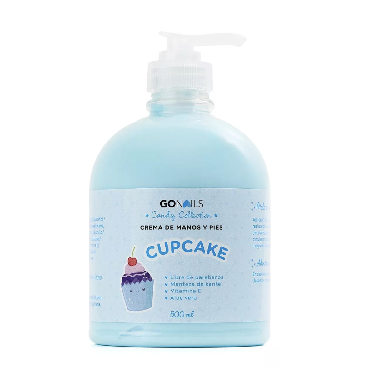 GO NAILS - GO NAILS Crema de manos y pies 500ml - Cupcake