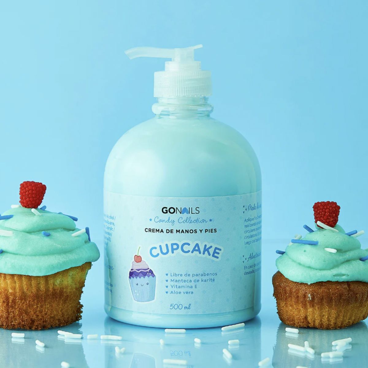 GO NAILS - GO NAILS Crema de manos y pies 500ml - Cupcake