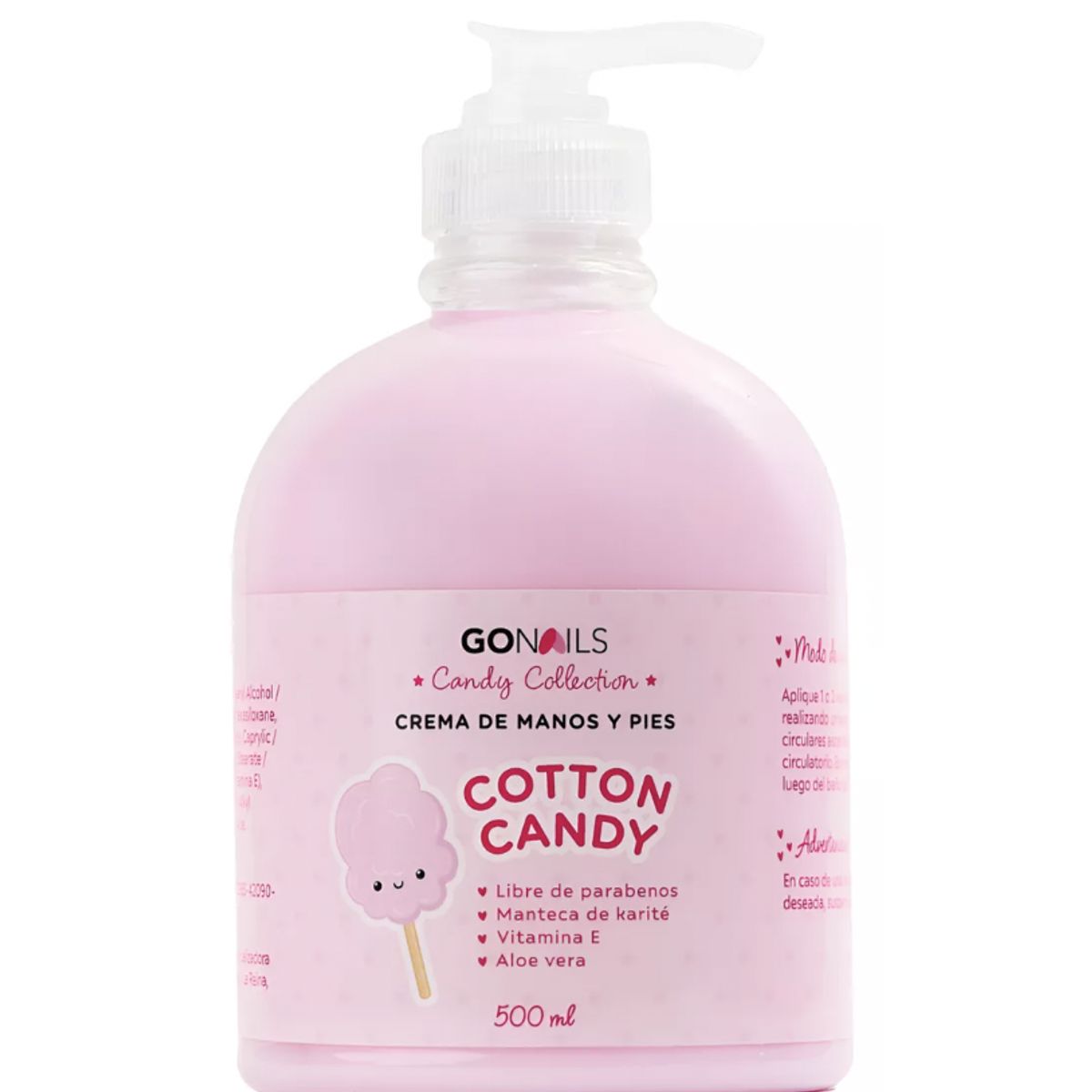 GO NAILS - GO NAILS Crema de manos y pies 500ml - Cotton Candy