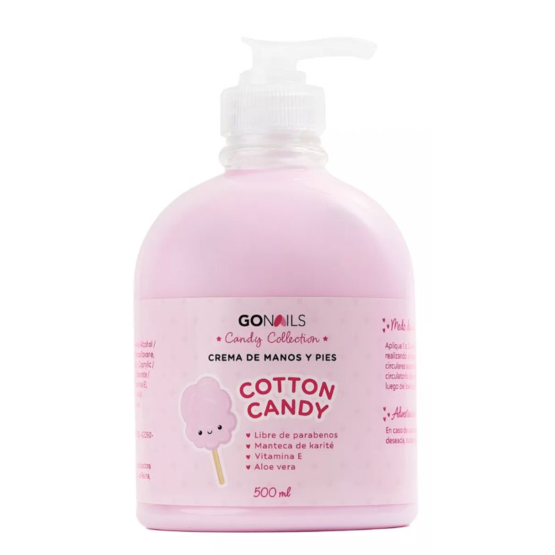 GO NAILS - GO NAILS Crema de manos y pies 500ml - Cotton Candy
