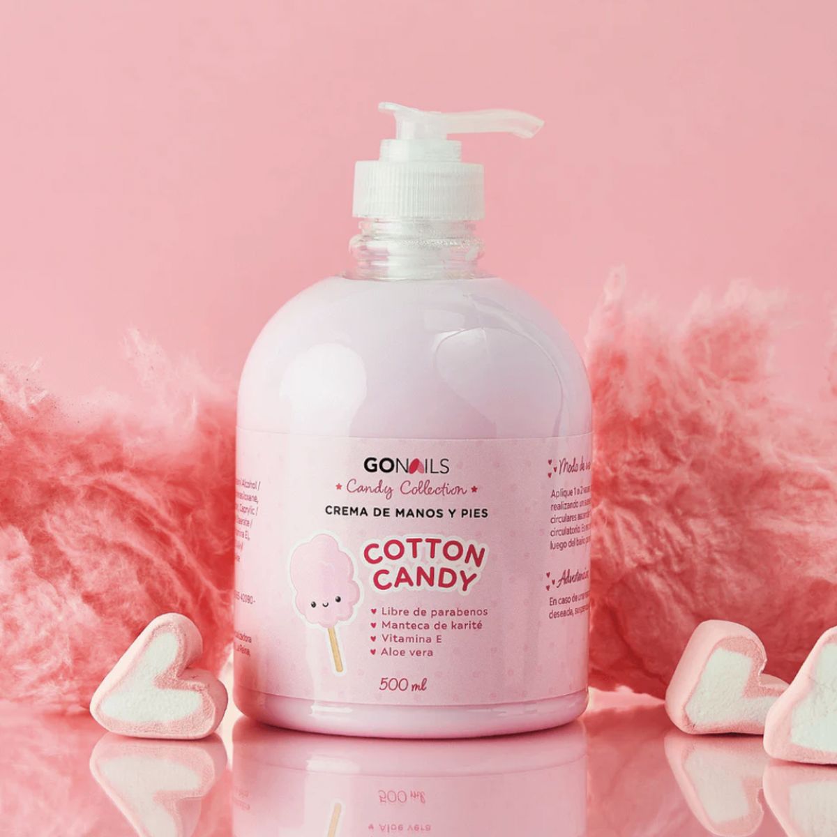 GO NAILS - GO NAILS Crema de manos y pies 500ml - Cotton Candy
