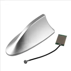 GENERICO - Antena Aleta Tiburón Transmisor Radio Auto Fm Am PLATA