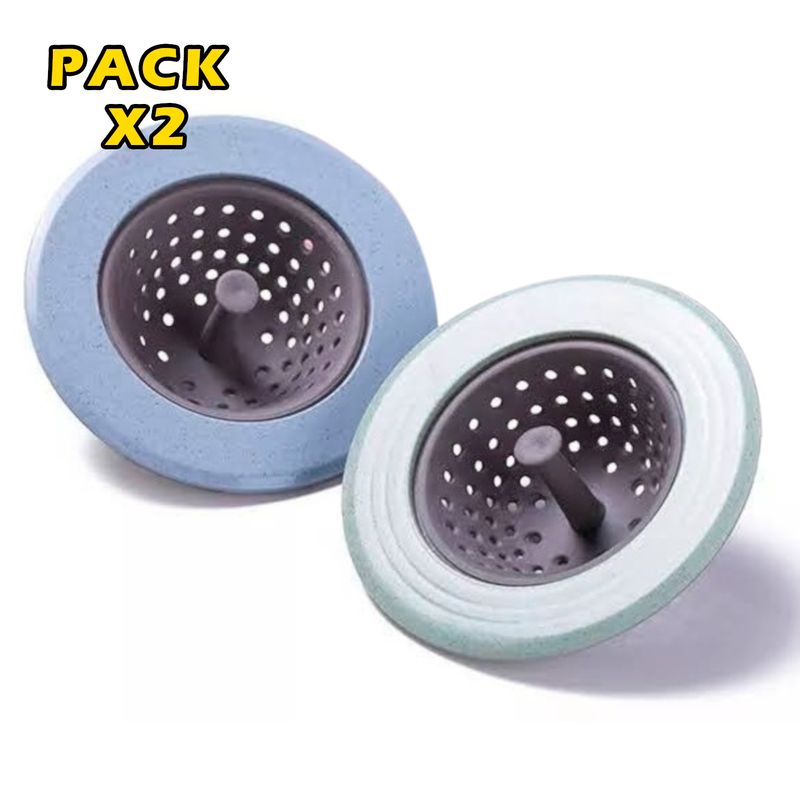 GENERICO - Pack X2 Rejilla Malla Lavaplatos De Silicona Atrapa Mugre
