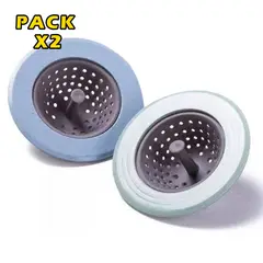 GENERICO - Pack X2 Rejilla Malla Lavaplatos De Silicona Atrapa Mugre