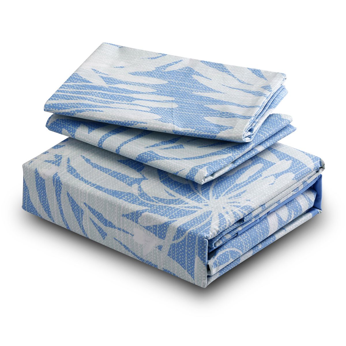 MALLORCA - Juego de Sábanas 144 Hilos King Botánica Blue Mallorca