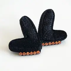 MALAIKA MARKET - AROS MUJER CORAZON CHICO MINI - VISCOSA CON ACERO QUIRÚRGICO