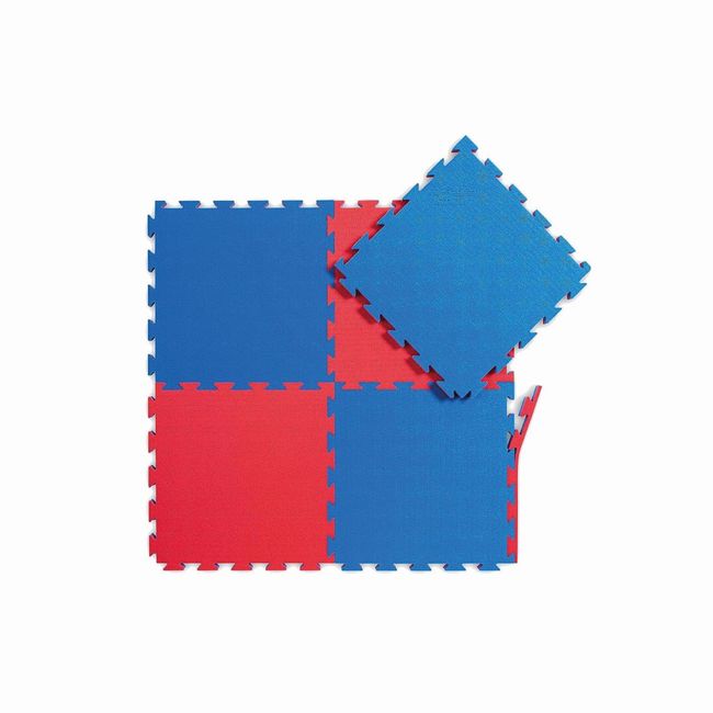 LUMAX - Tatami Profesional 1mx1m Goma Eva Azul y Rosado