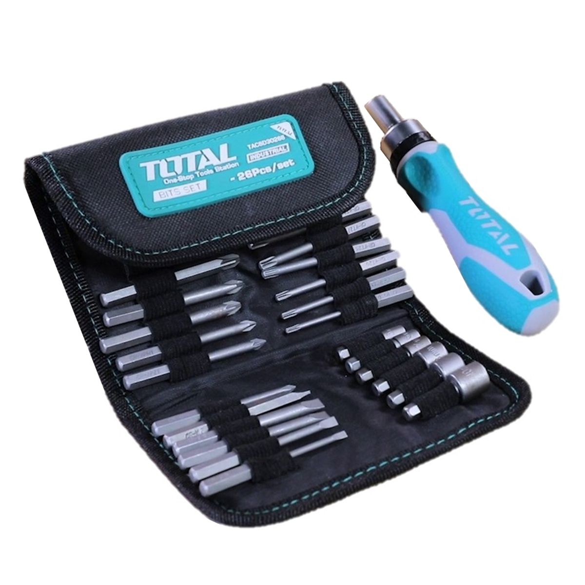TOTAL TOOLS - Kit Set Destornillador Ratchet 26 Piezas Total Tacsd30266
