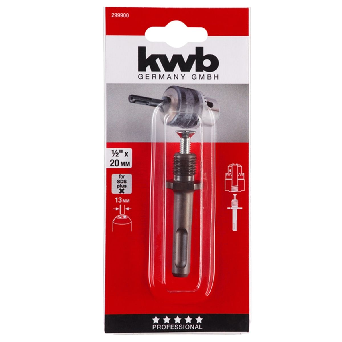KWB - Adaptador Mandril Sds Plus Taladro Kwb 299900
