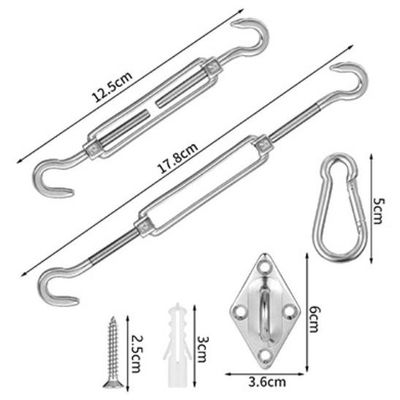 Imagen 2 del producto Kit Anclaje Herraje Toldo Vela Acero Inoxidable M5