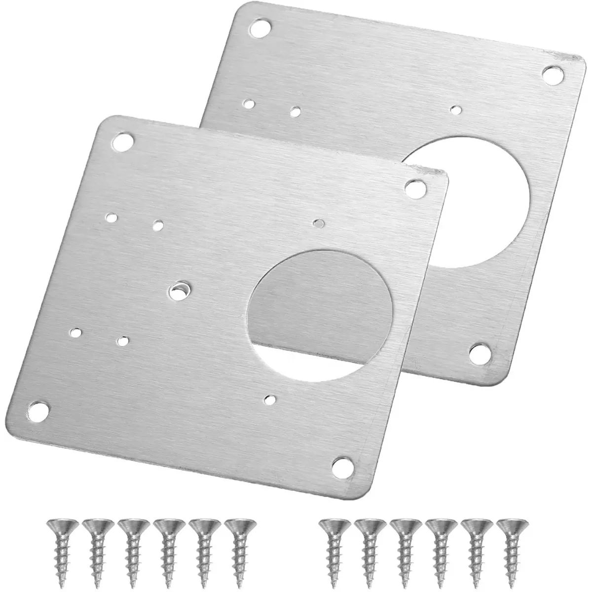 KUANGYE - 2 Pcs Placa De Reparacion Bisagra Mueble Tornillos Puerta