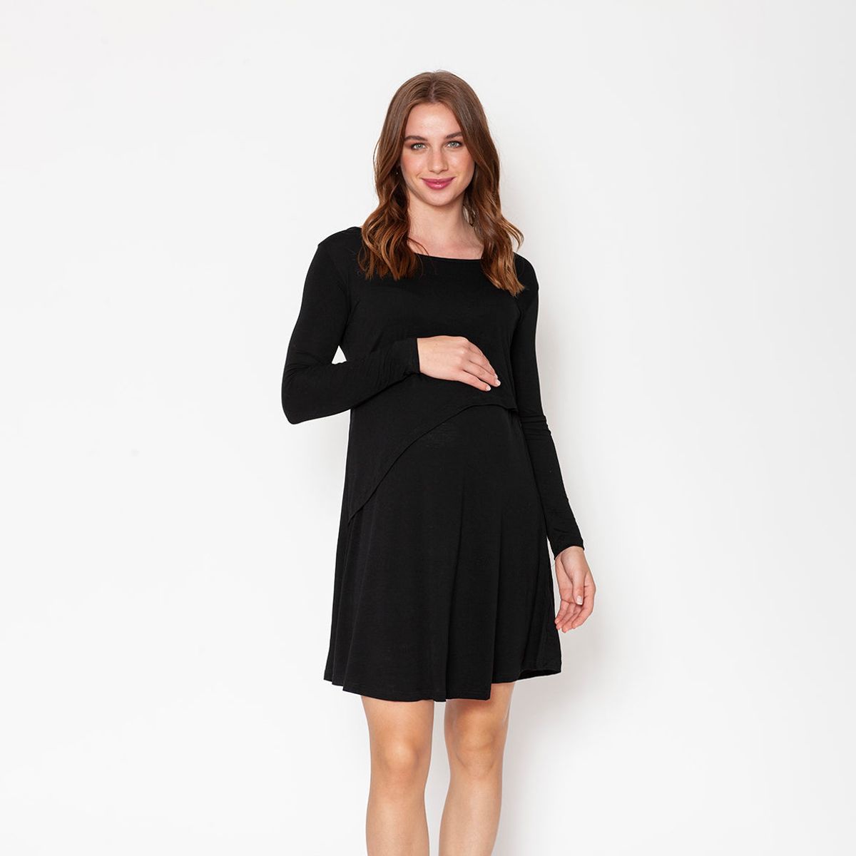 NALA - Vestido Lactancia Paz Manga Larga Negro Nala Maternity