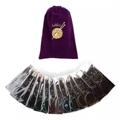 GENERICO - Set Premium Palillos Tejido Circular 9 Sets + Bolso…