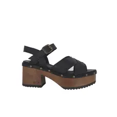 ALQUIMIA - Sandalia Plataforma Mujer Negro Ebano