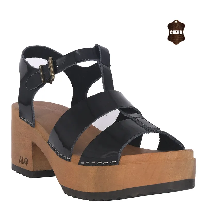 ALQUIMIA - Sandalia Plataforma Mujer Negro Lily Alquimia