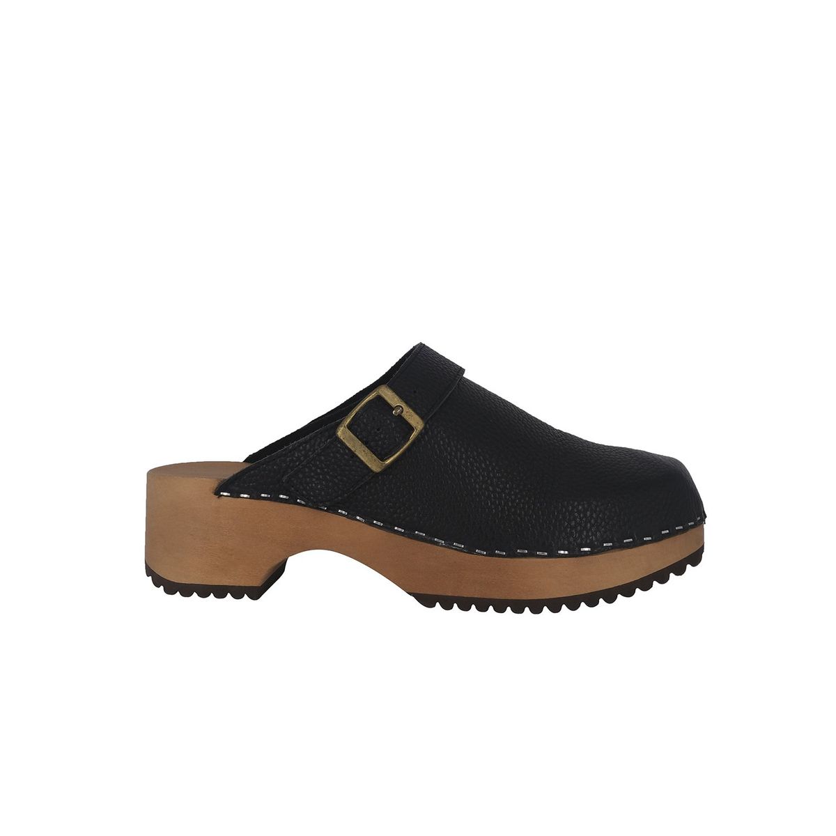 ALQUIMIA - Zueco Mujer Negro Petal Alquimia