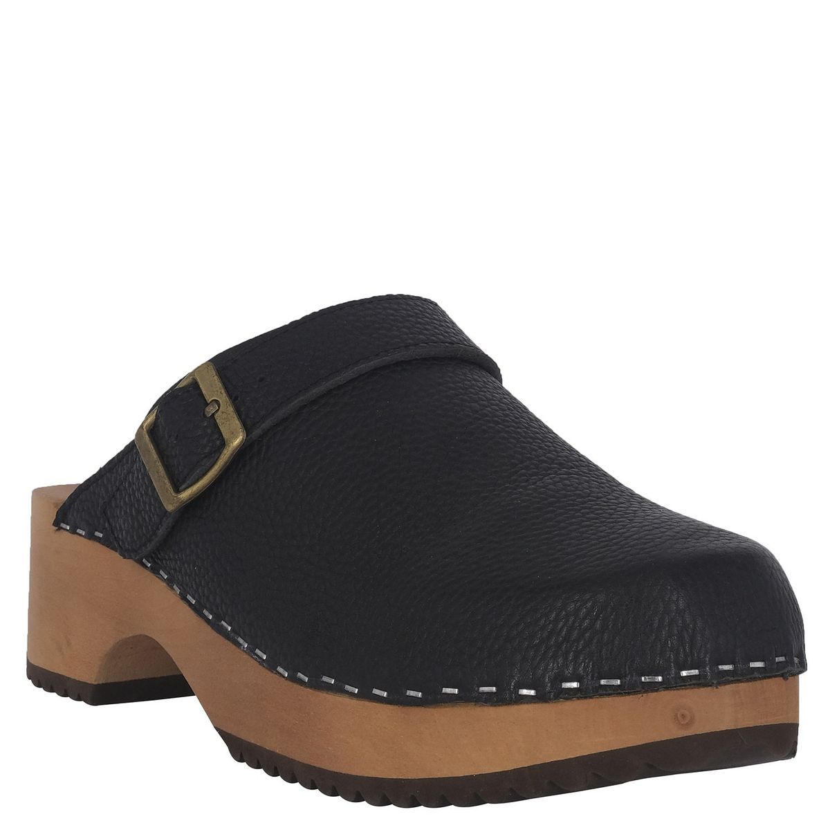 ALQUIMIA - Zueco Mujer Negro Petal Alquimia