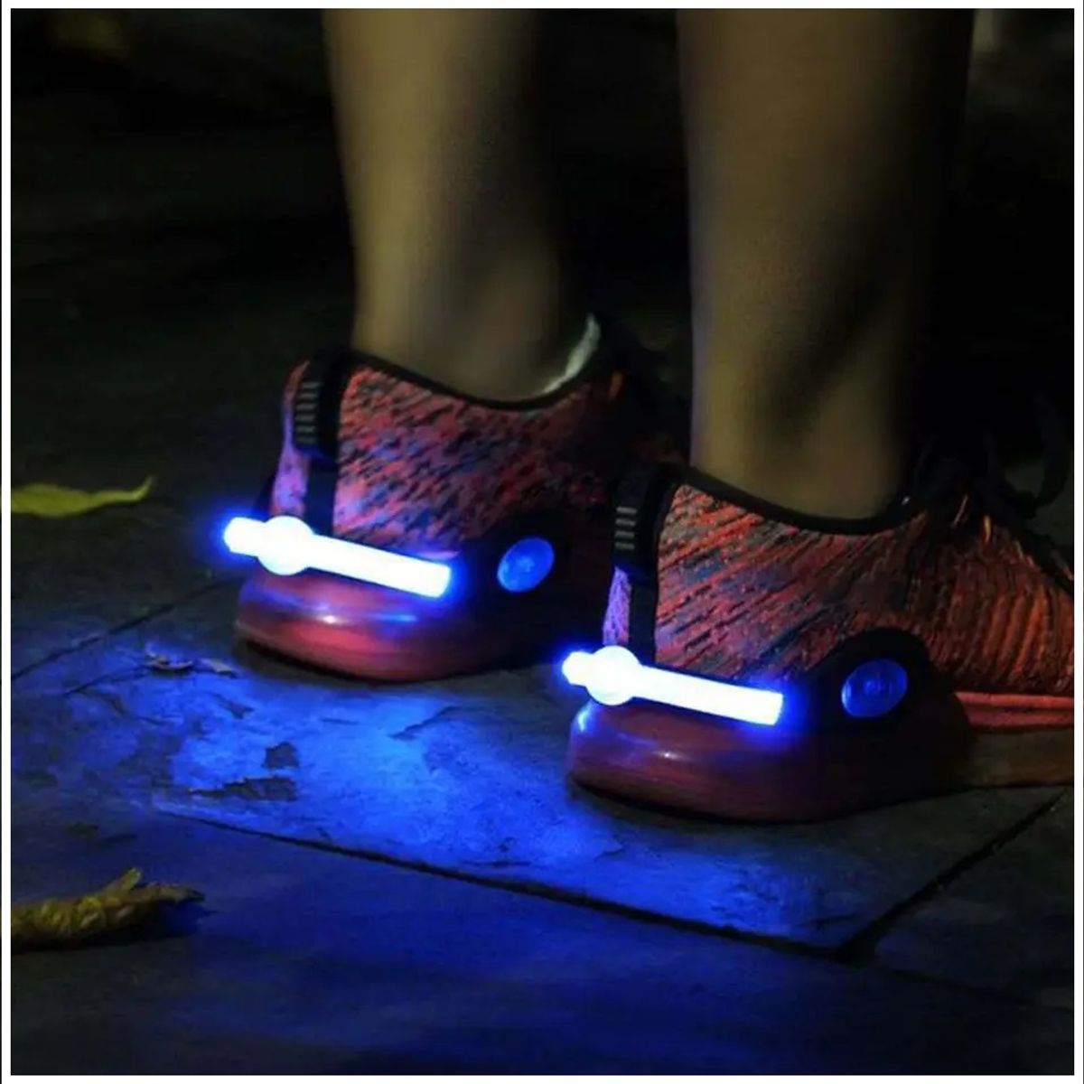 GENERICO - Luces Led Deportivas para Zapatillas Bicicleta Pulsera 2 Unidades Running.